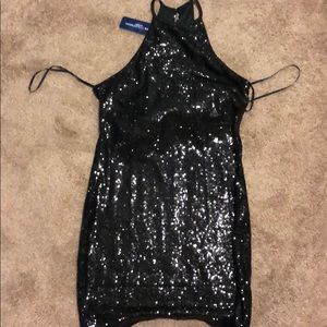 Sequin halter dress